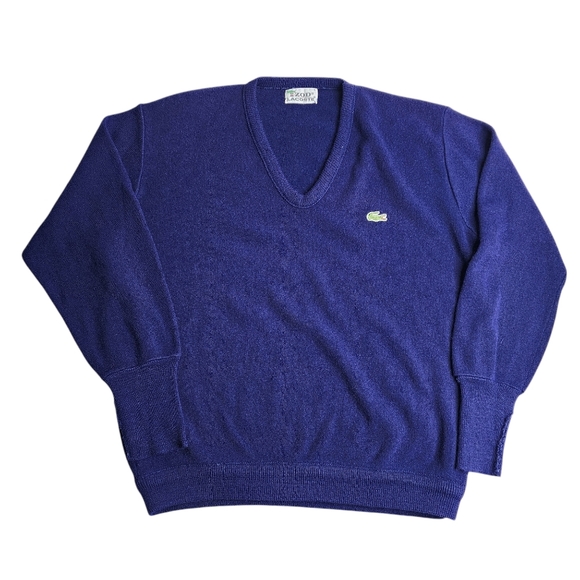 Izod Lacoste V‎ Neck Acrylic Sweatshirt Size Large - Picture 1 of 7